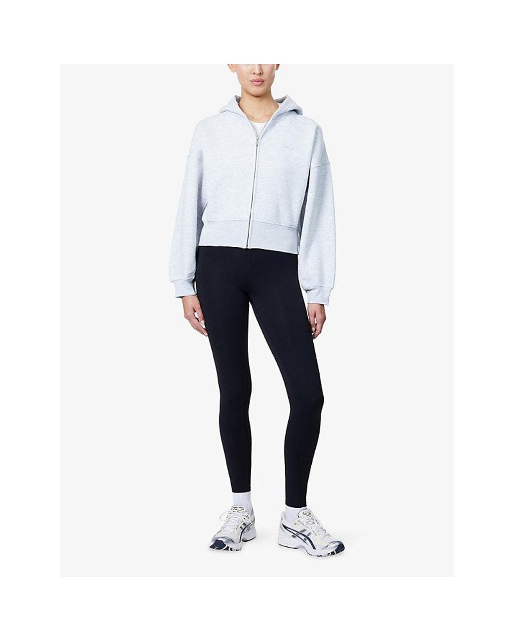 WE Are Tala White Cocoon Zip-Through Cotton-Blend Hoody