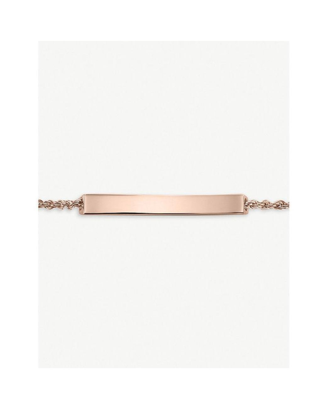 Monica Vinader Natural Linear 18Ct-Plated And Pavé Diamond Bracelet