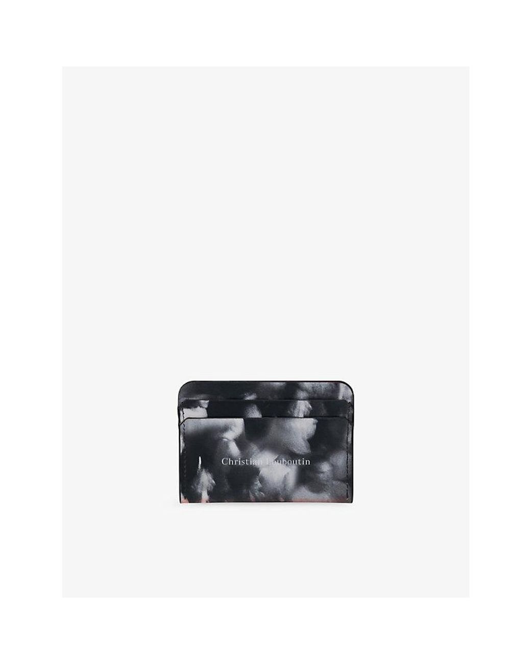 Christian Louboutin Black Canopy Leather Card Holder for men