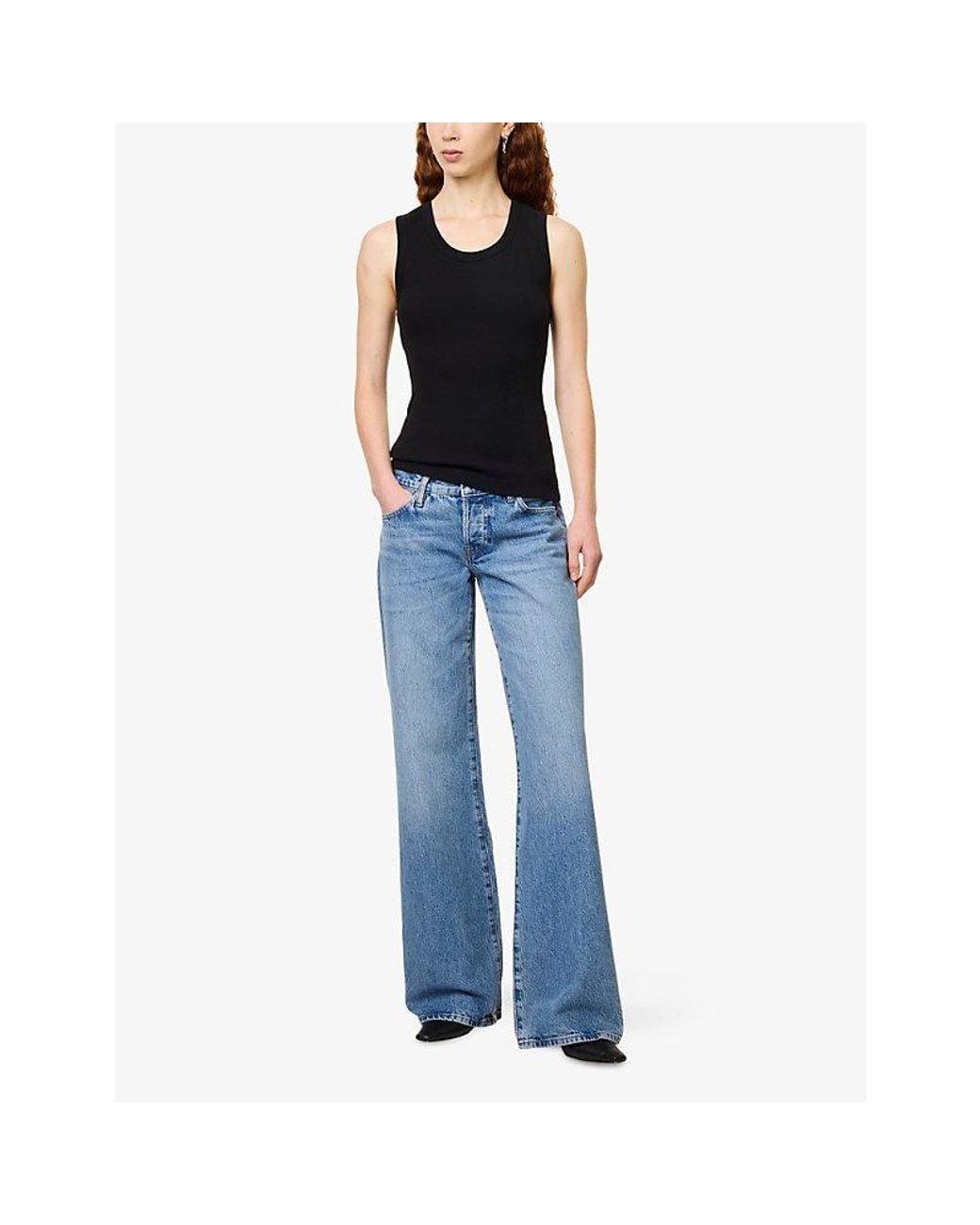 FRAME Blue The Bootcut Low-Rise Denim Jeans