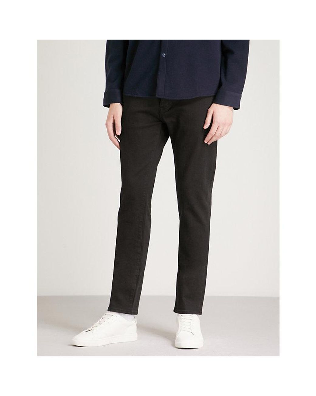 Neuw Black Slim-Fit Tapered Jeans for men