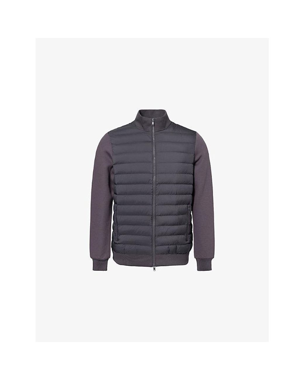 Arne Blue Hybrid Tech Quilted Woven Jacket for men