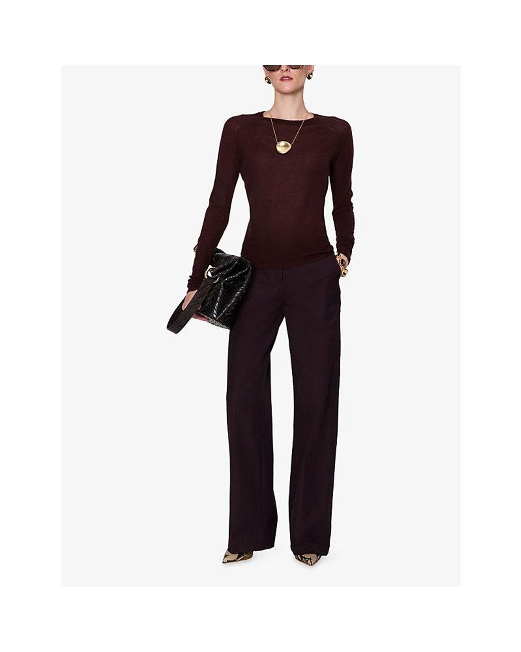 Joseph Brown Geras Round-Neck Regular-Fit Cashmere Jumper
