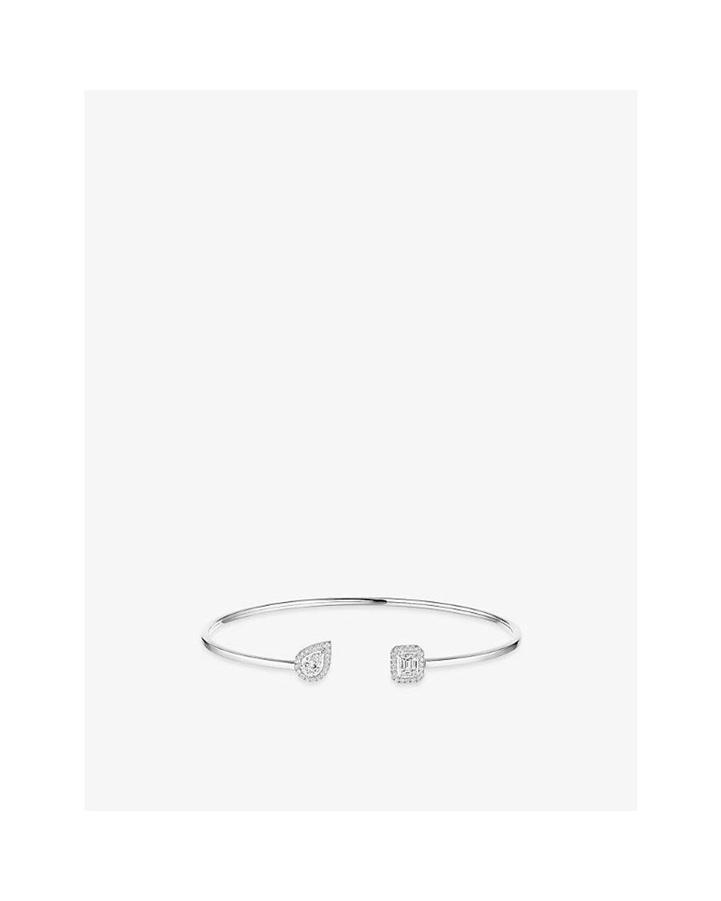 Messika White My Twin 18Ct And 0.35Ct Diamond Flexi Bangle