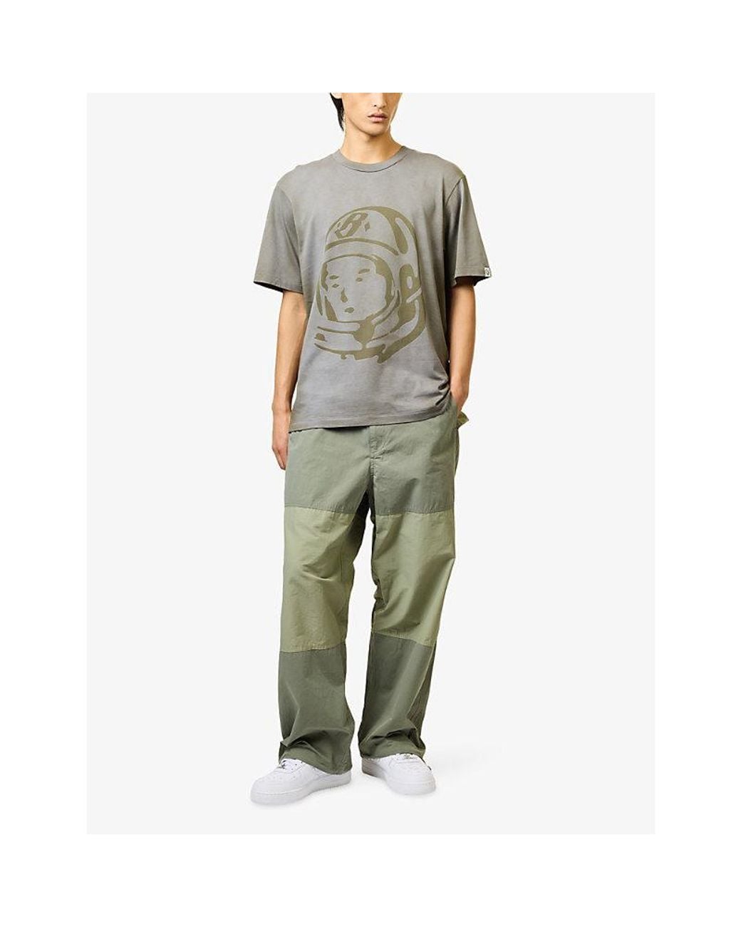BBCICECREAM Gray Stencil Astro Cotton T-Shirt for men