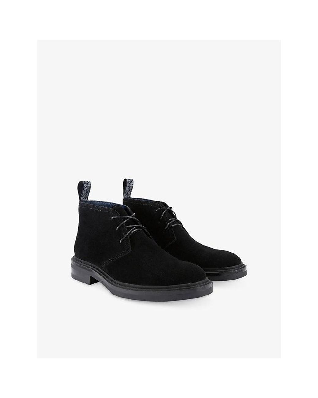 Steve Madden Black Harper Suede Desert Boots for men
