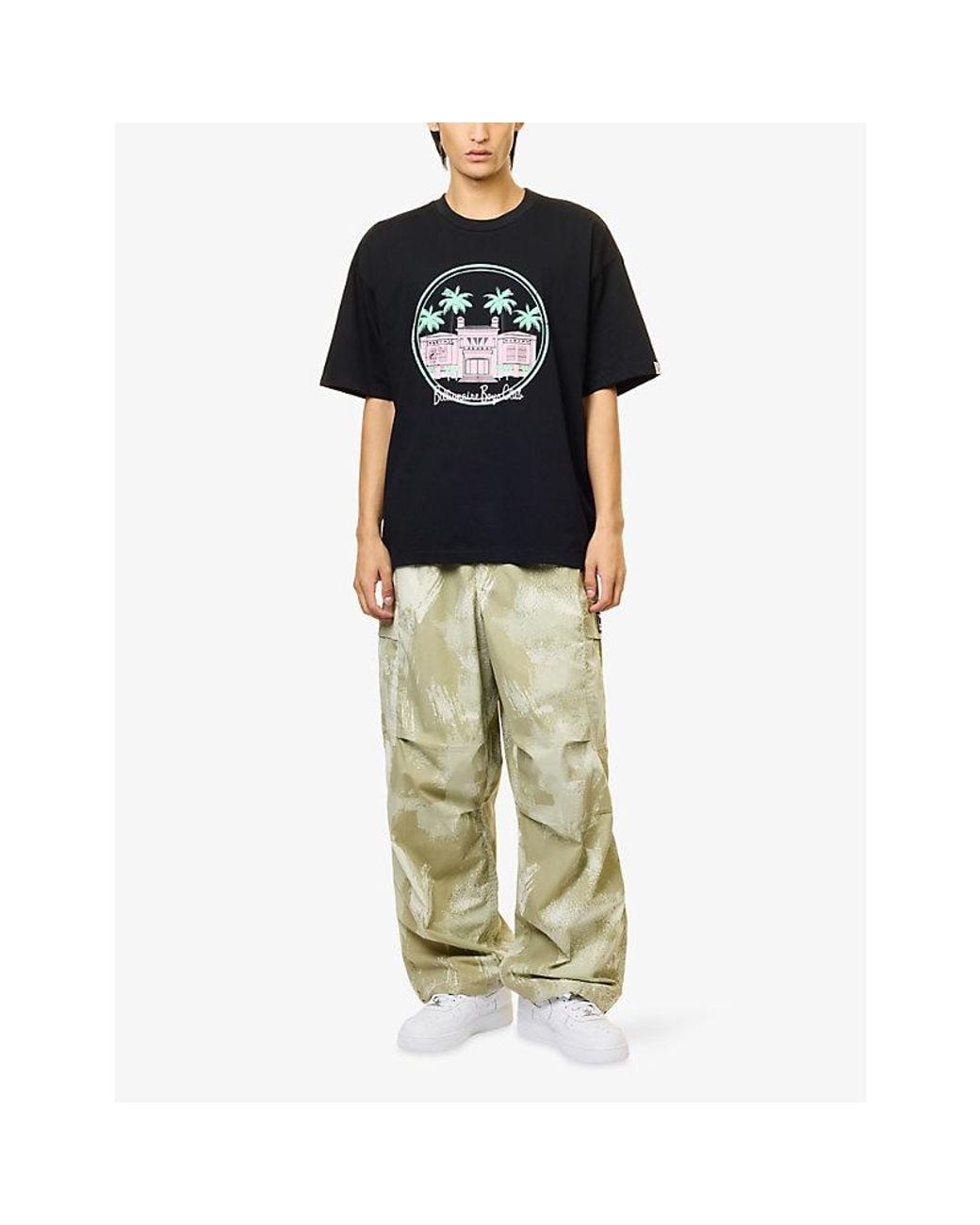 BBCICECREAM Black Hotel Oversized Cotton T-Shirt for men