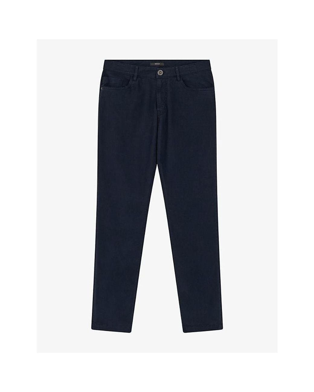 Boggi Blue Straight-Leg Regular-Fit Stretch Denim-Blend Jeans for men