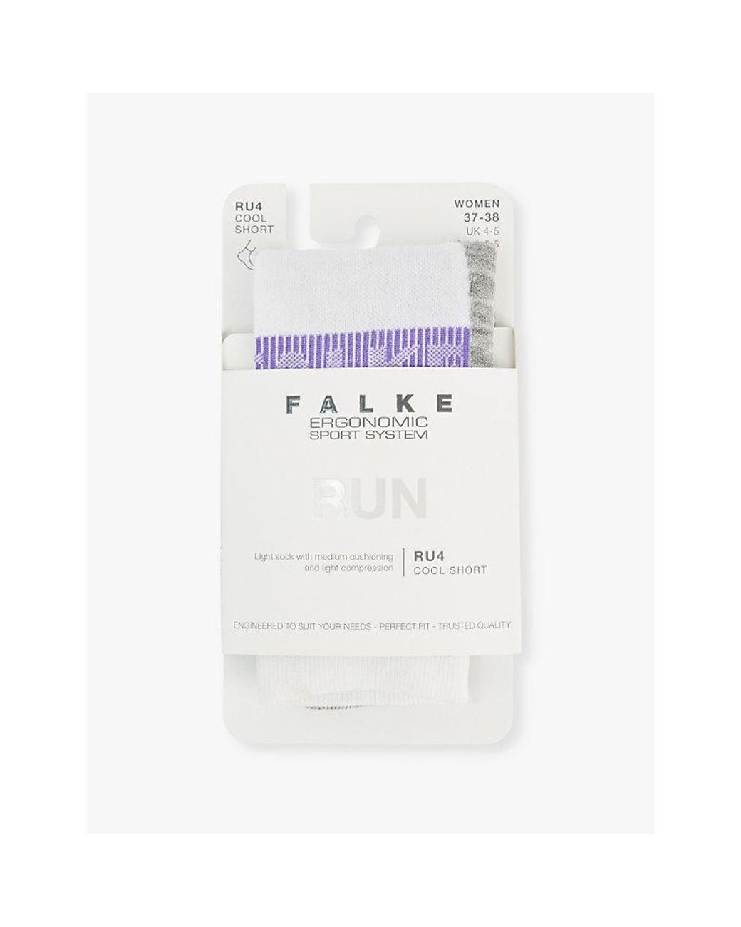 Falke White Ru4 Cool Endurance Running Socks