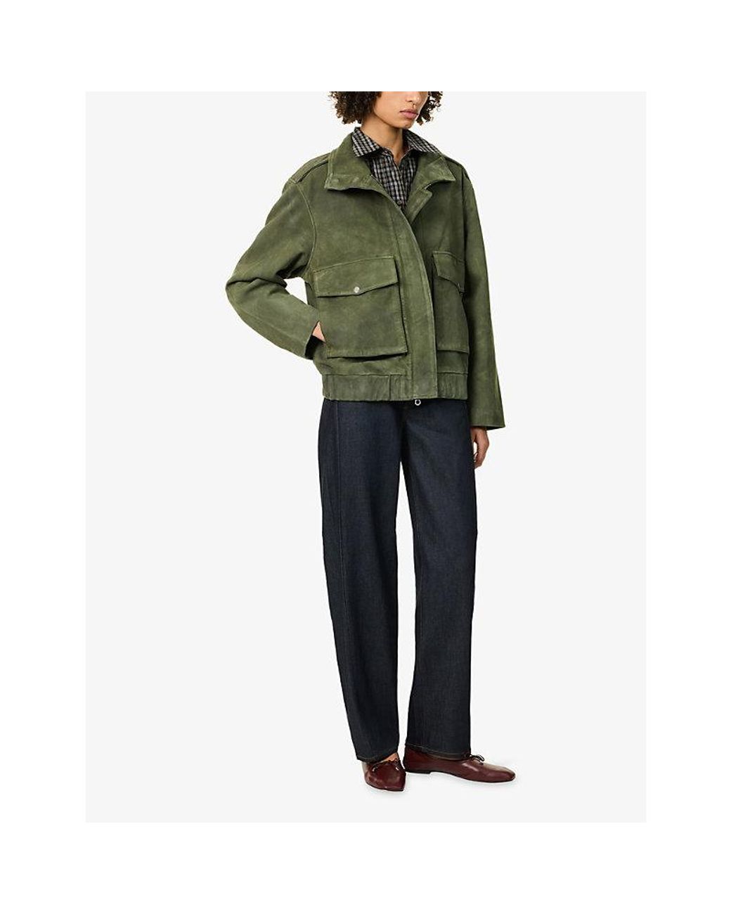 Neuw Green Scene Suede Jacket