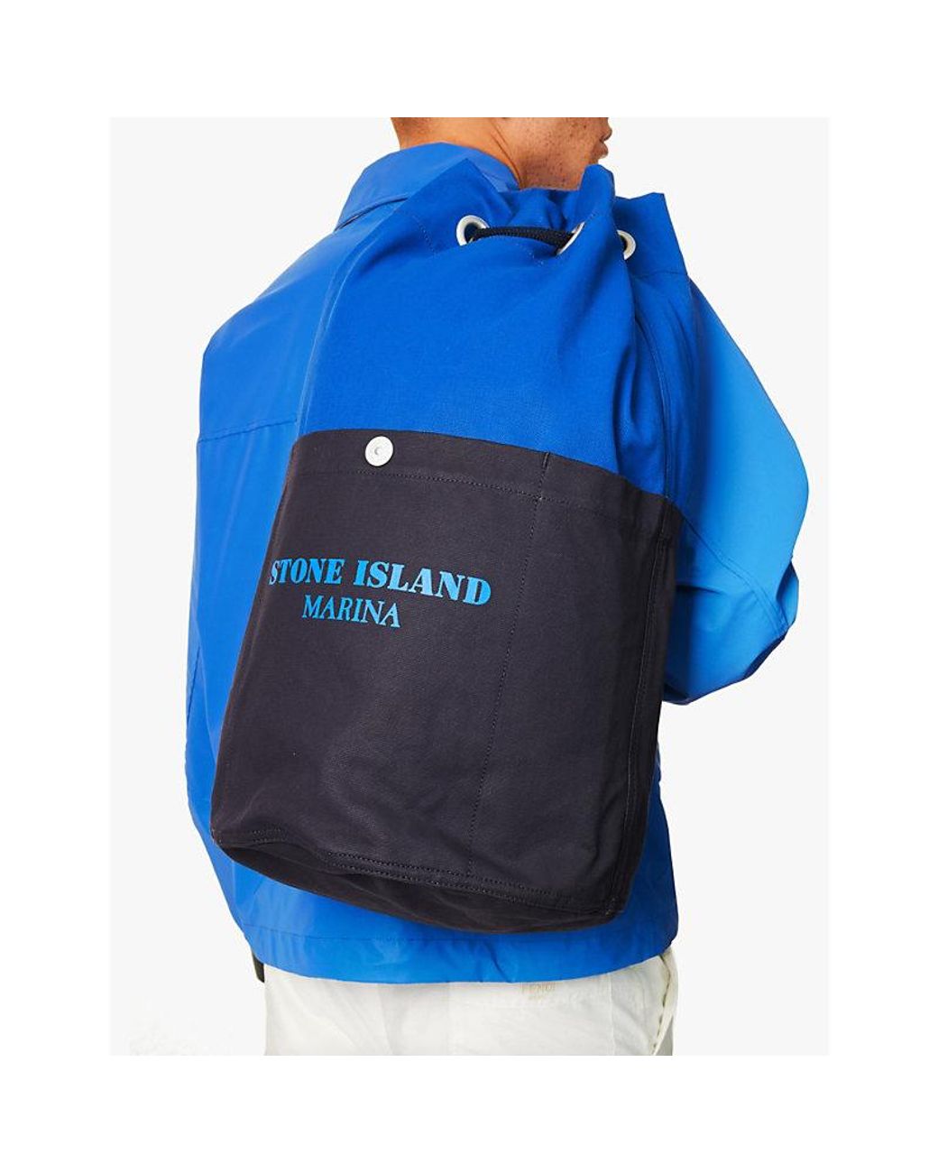 Stone Island 914D Marina Convertible Cotton-Canvas Duffle Bag in
