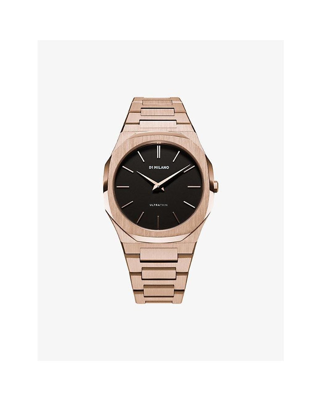 D1 Milano Metallic D1-Utbj42 Ultra Thin Rose- Pvd Plated Stainless-Steel Quartz Watch for men