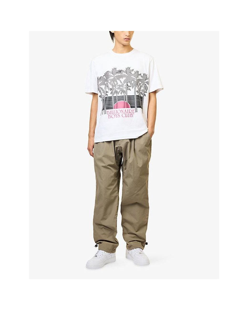 BBCICECREAM White Horizon Logo-Print Cotton T-Shirt for men