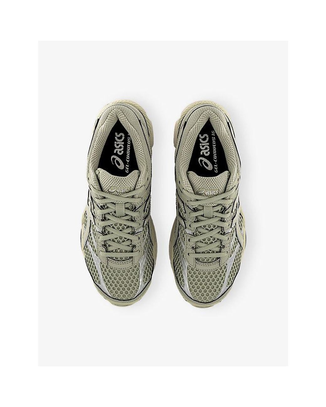 Asics Green Gel-Cumulus 16 Mesh And Leather Trainers for men