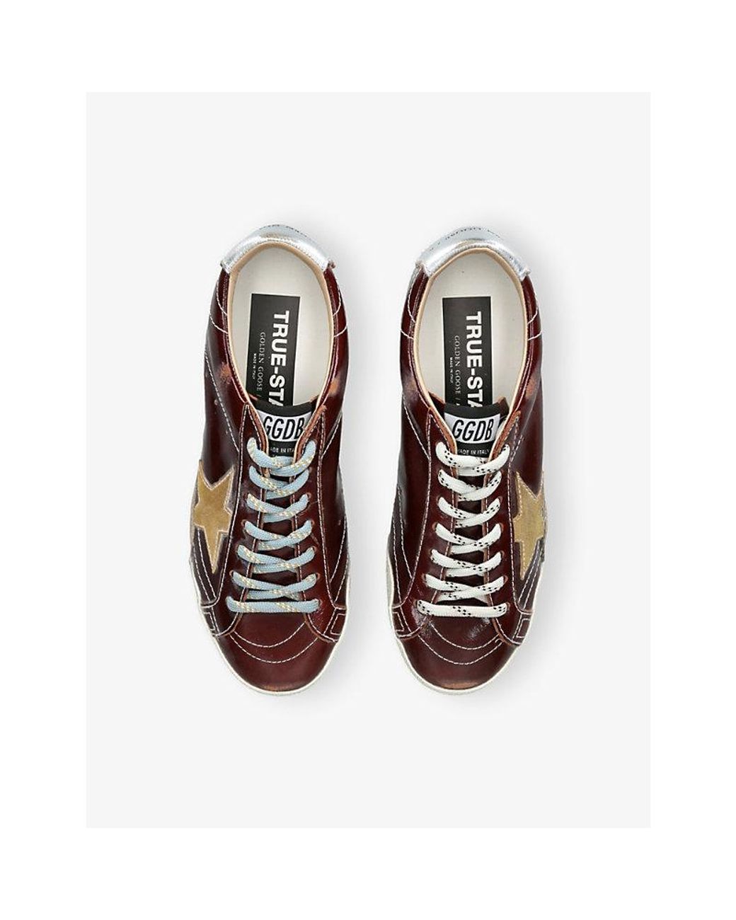 Golden Goose Deluxe Brand Brown True-Star 40532 Patent-Leather Trainers
