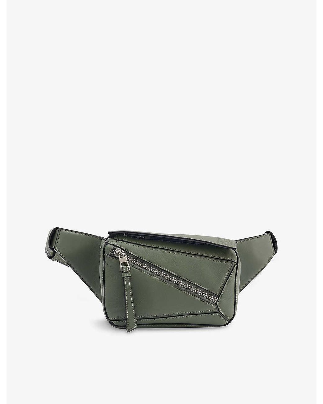 Loewe Puzzle Mini Leather Bum Bag in Gray for Men Lyst