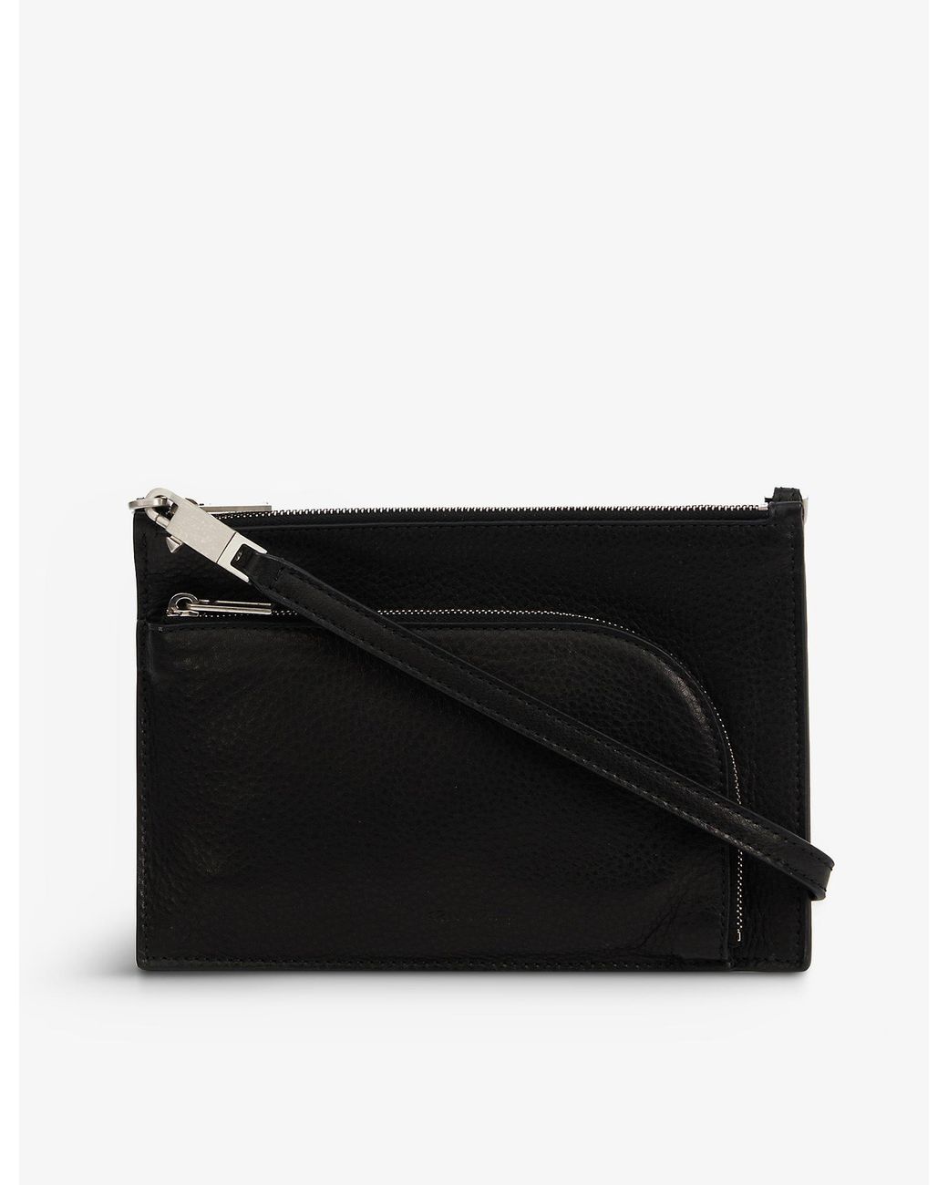 Rick Owens Brandembossed Leather Pouch in Black for Men Lyst