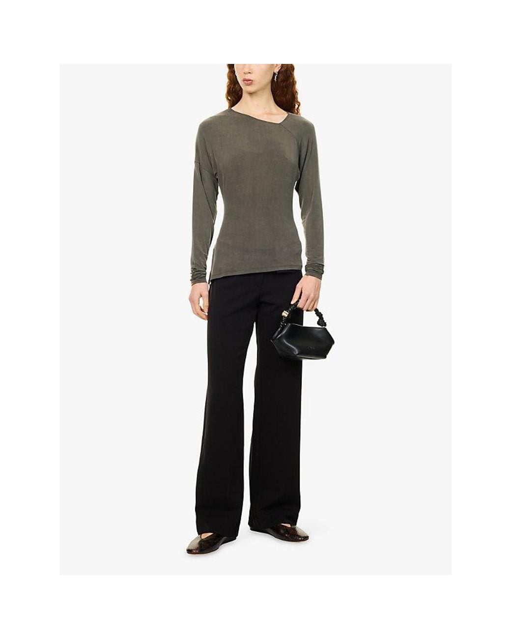 Peachy Den Gray Kylie Long-Sleeve Woven Top