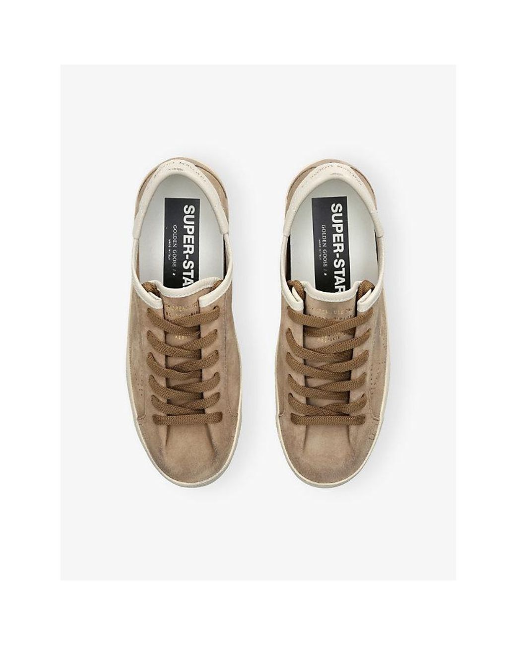 Golden Goose Deluxe Brand Natural Super Star 55789 Suede Trainers
