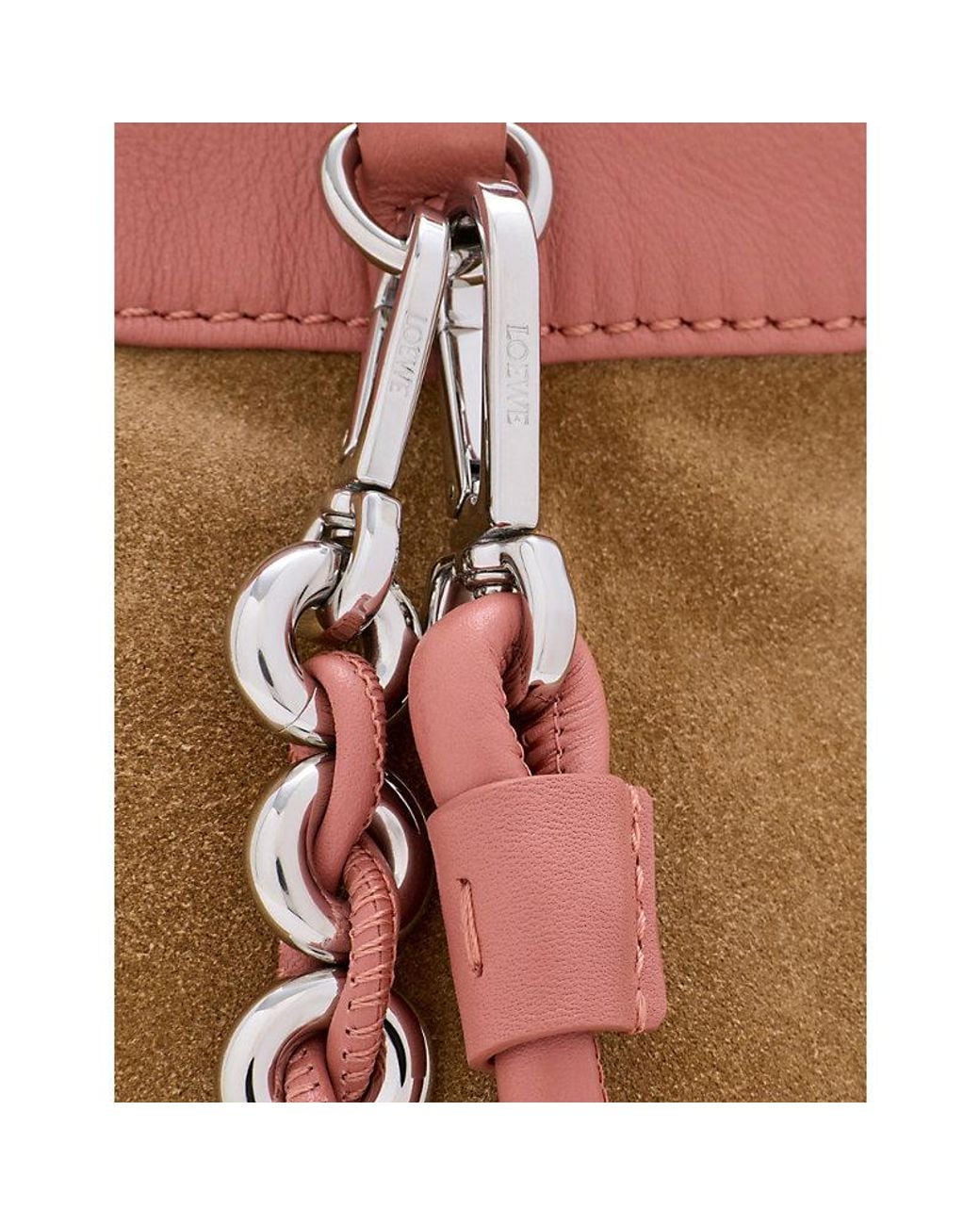 Loewe Pink Flamenco Medium Leather Clutch Bag