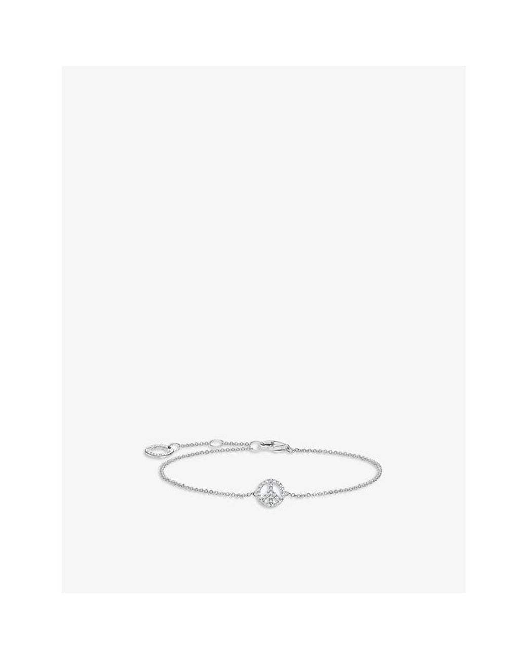 Thomas Sabo White Peace Sterling- And Zirconia Bracelet