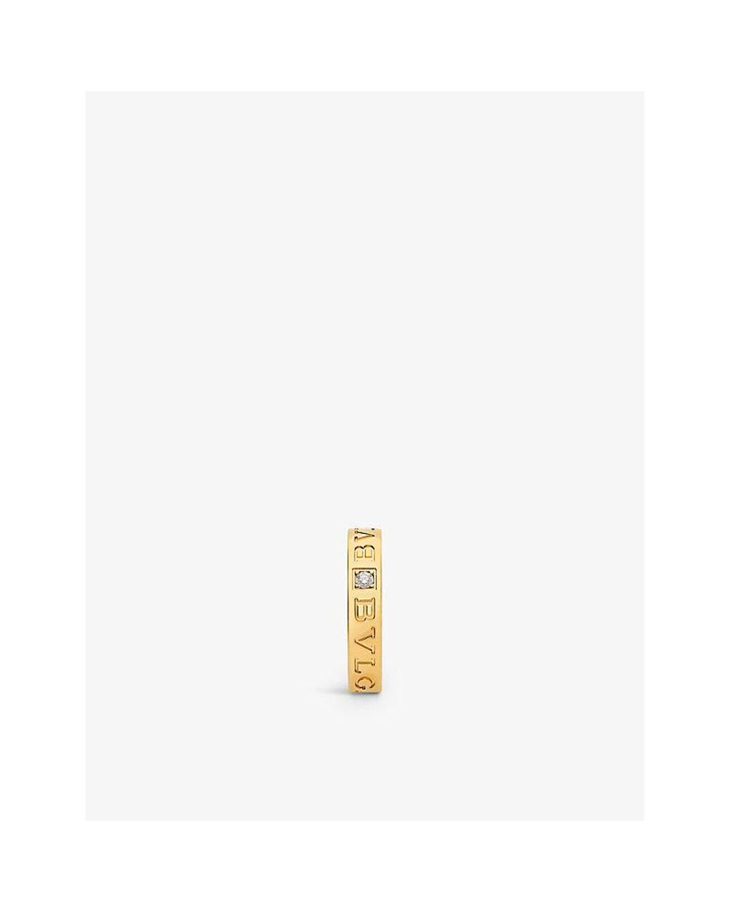 BVLGARI Metallic B.Zero1 18Ct- And 0.04Ct Brilliant-Cut Diamond Ring