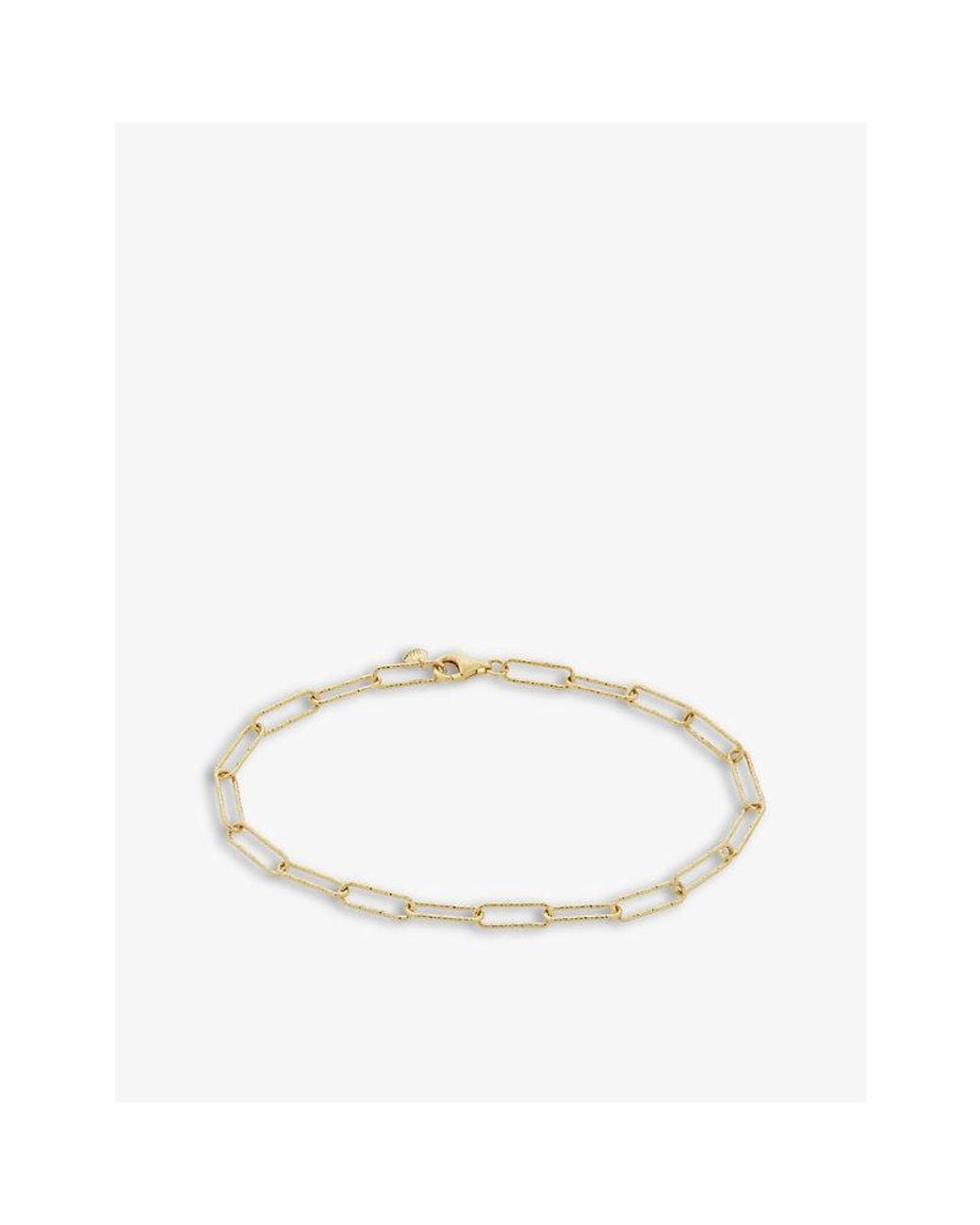 Monica Vinader Metallic Mv Alta Textured Mini 18Ct Vermeil Chain Bracelet