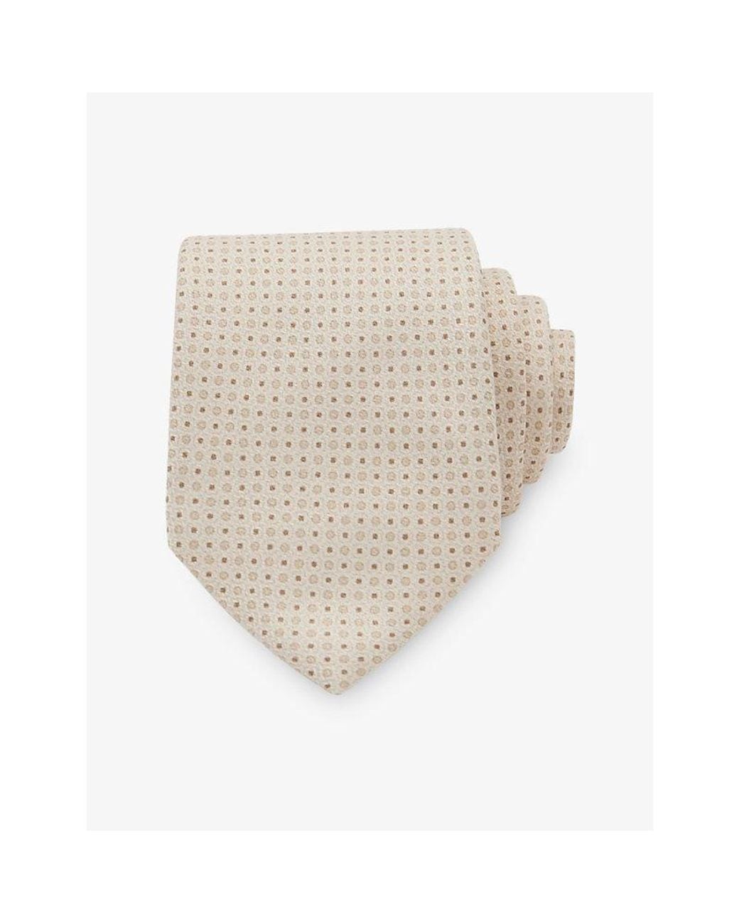 Reiss White Ovale Micro-Dot Silk Tie for men