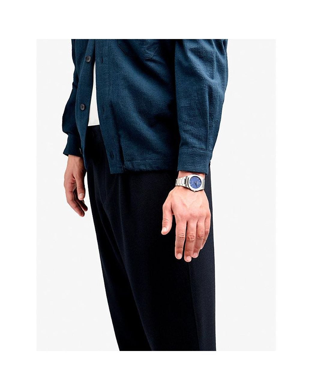 D1 Milano Blue Ocean Ultra Thin Bracelet 38Mm Stainless Steel Quartz Watch for men