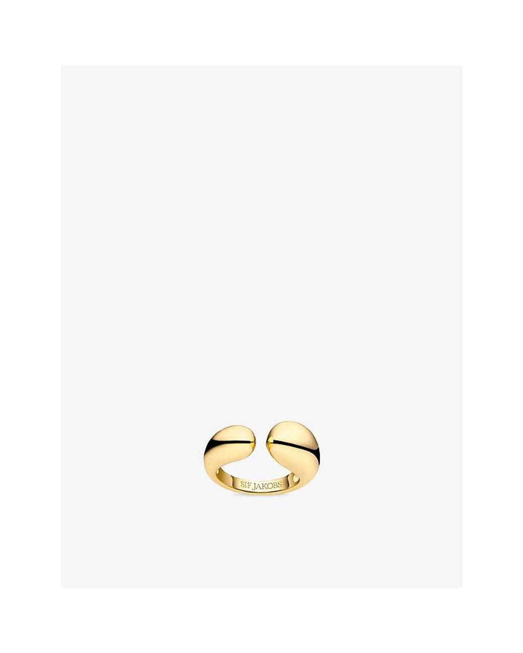 Sif Jakobs Metallic Goccia Pianura 18Ct-Plated 925 Sterling- Ring