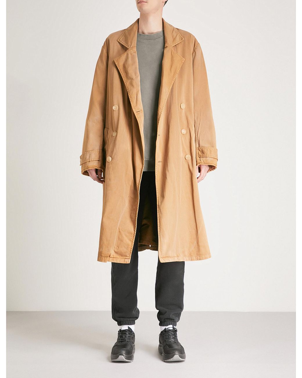 Yeezy Season 6 Oversized Cotton-blend Trench Coat for Men | Lyst