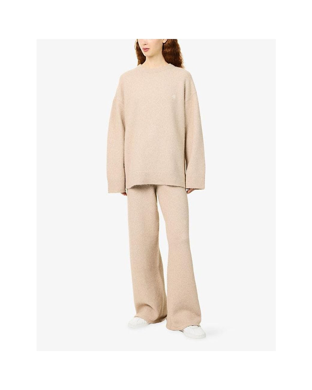 4th & Reckless Natural Brady Straight-Leg Knitted Trousers