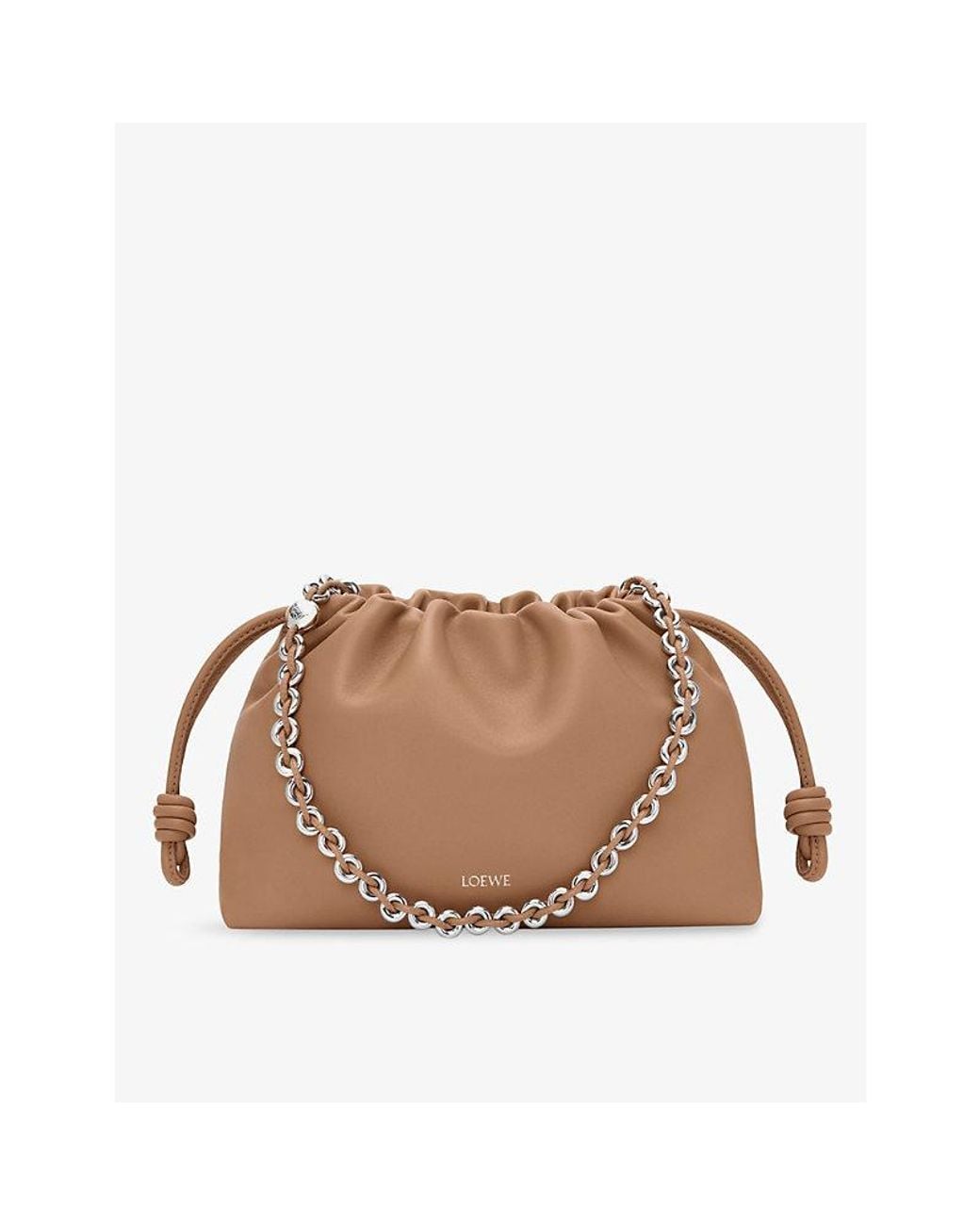 Loewe Brown Flamenco Medium Leather Clutch Bag