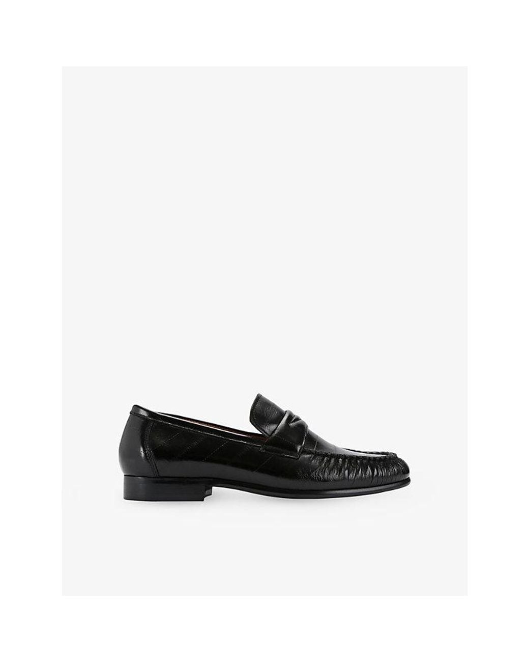 Steve Madden Black Passage Leather Loafers for men