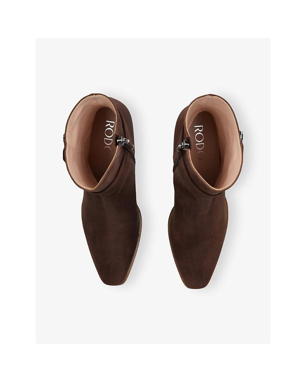 Rodo Brown Tilly 55 Leather Heeled Ankle Boots