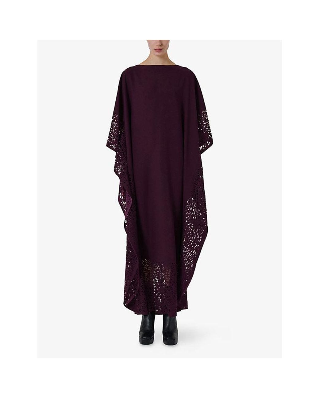 eem Purple Laser Cut Kaftan