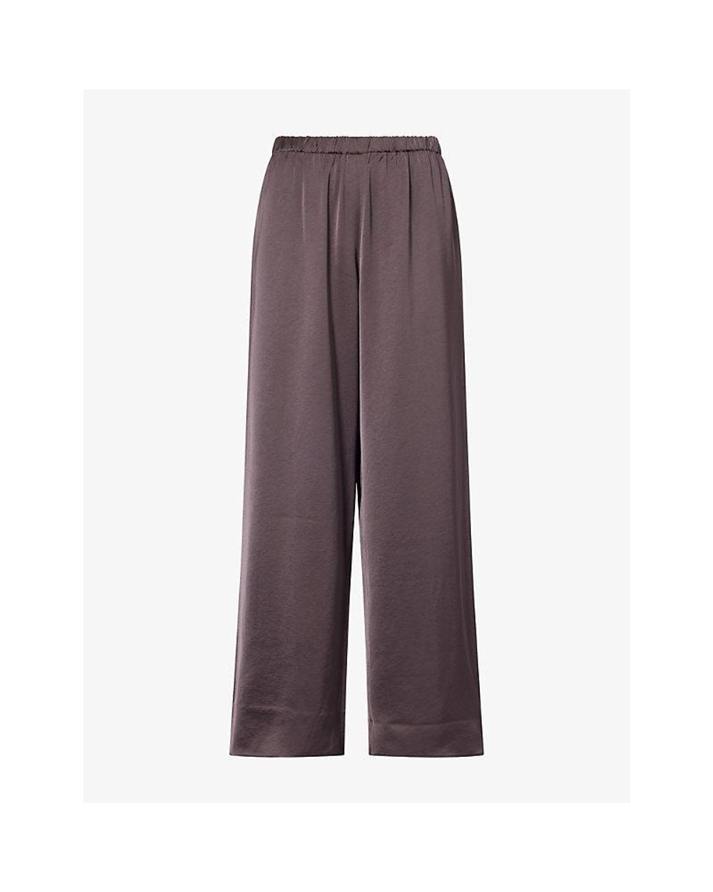 Jenni Kayne Purple Demi Elasticated Satin Trousers