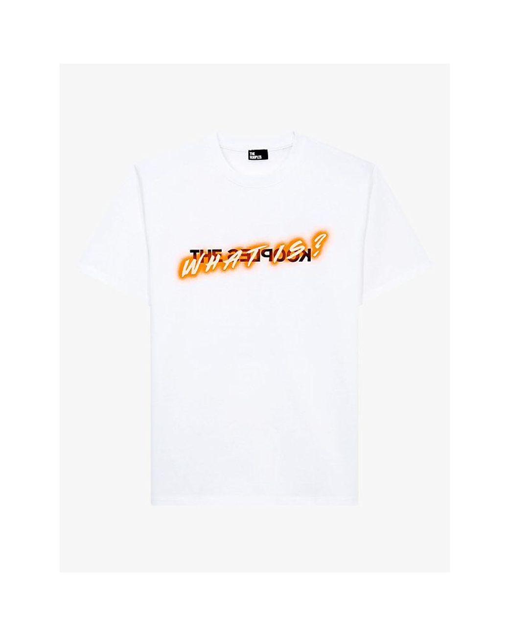 The Kooples White What Is? Brand-Print Cotton-Jersey T-Shirt for men