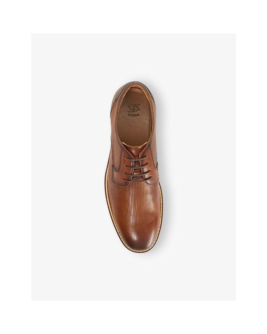 Dune Brown Brinny Leather Derby Shoes for men