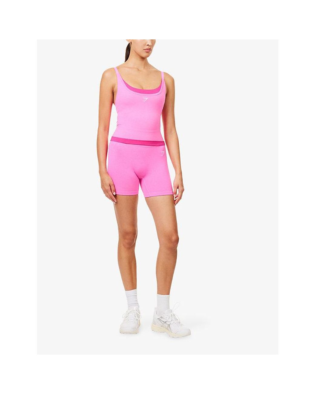 GYMSHARK Pink Interval Seamless Workout Shorts