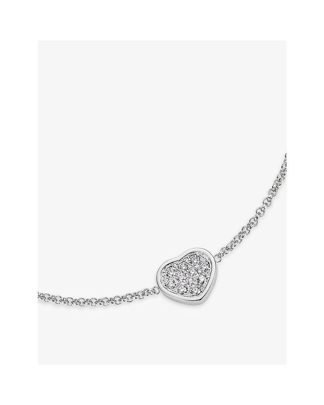 Chopard Natural My Happy Hearts 18Ct- And 0.12Ct Brilliant-Cut Diamond Bracelet