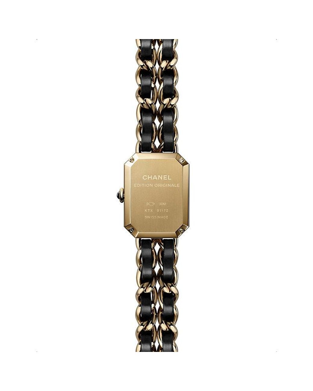 Chanel watch clearance black and gold