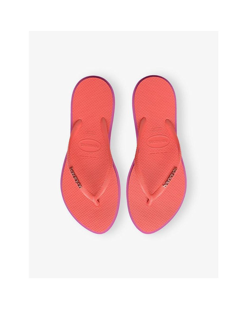 Havaianas Red Slim Point Rubber Flip Flops