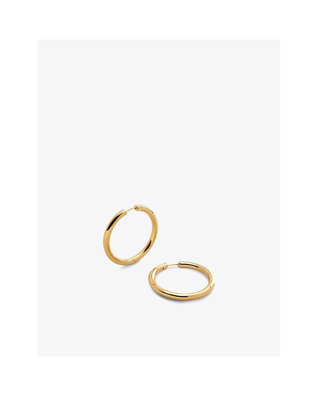 Monica Vinader Metallic Essential Click Large 18Ct-Plated Vermeil Sterling- Hoop Earrings