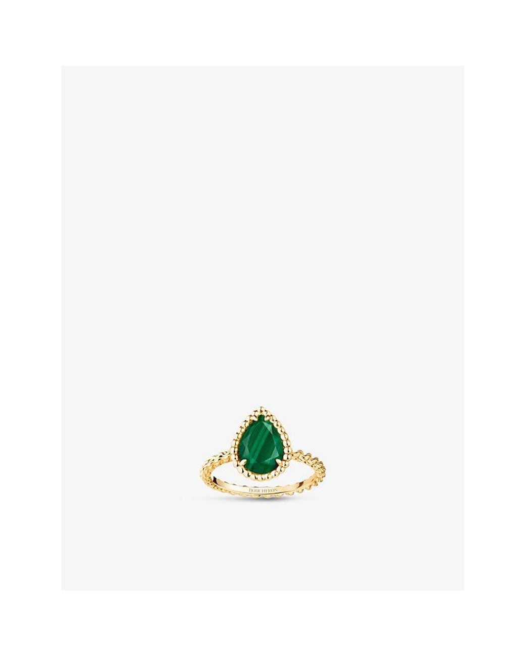 Boucheron Yellow Serpent Bohème 18Ct- And 2Ct Malachite Ring