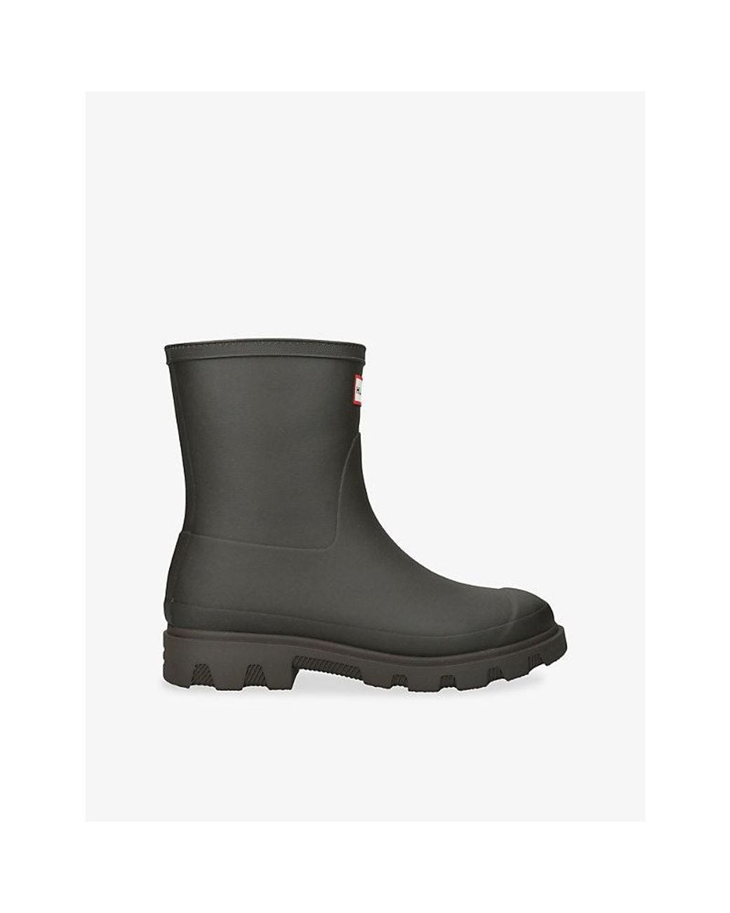 Hunter Black Downpour Short Insulated Rubber Wellington Boots