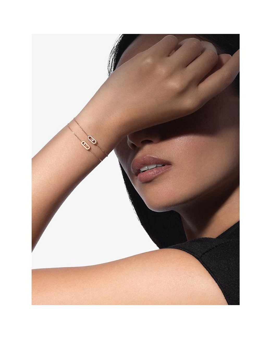 Messika White Cares 18Ct And 0.01Ct Diamond Bracelet