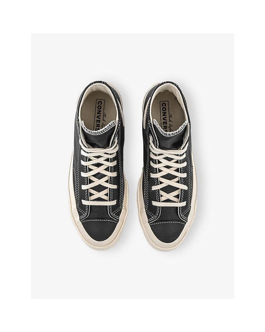 Converse Black All Star Hi 70 S Perforated Leather Trainers for men