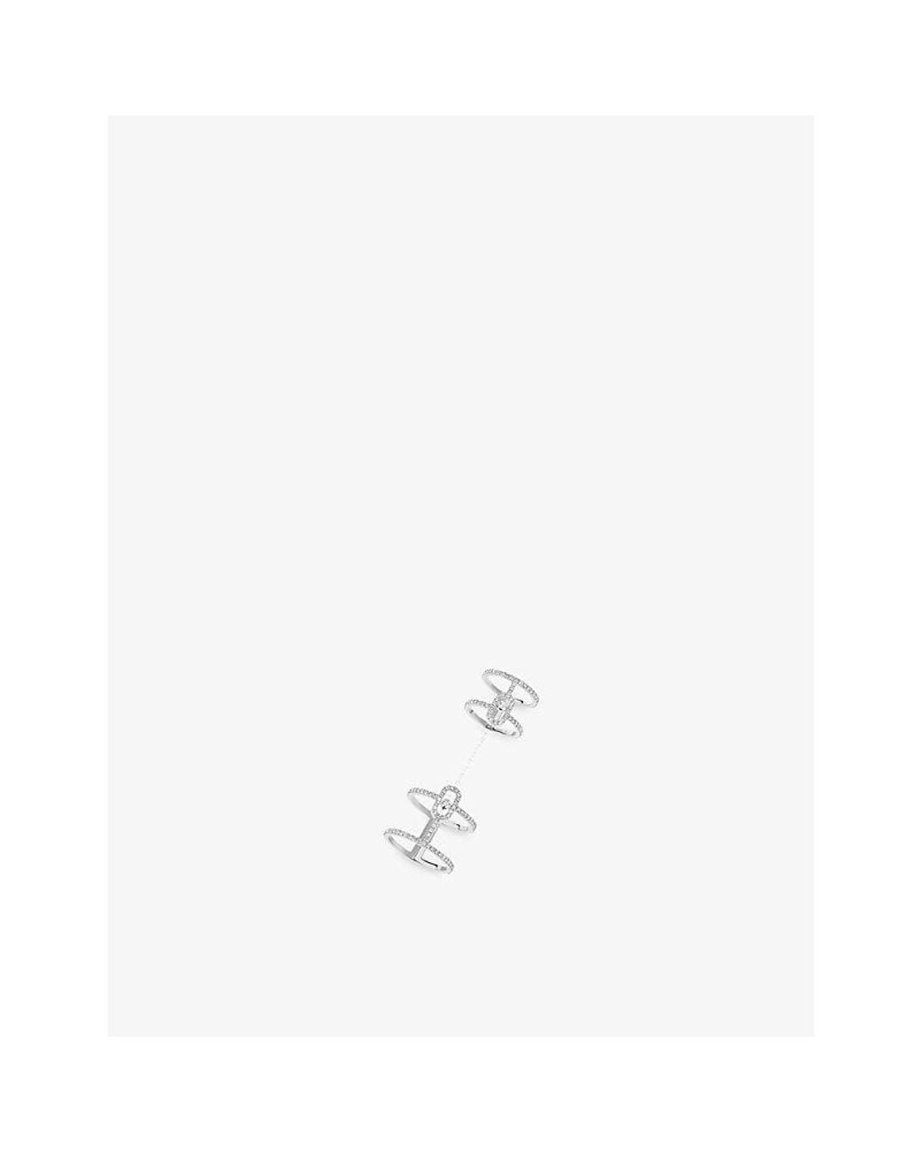 Messika White Move Uno Double 18Ct And 0.95Ct Diamond Ring