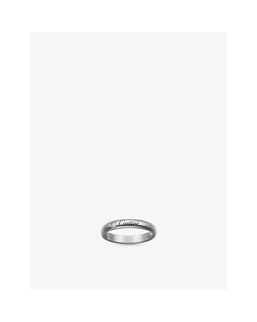Cartier White C De And Diamond Wedding Ring